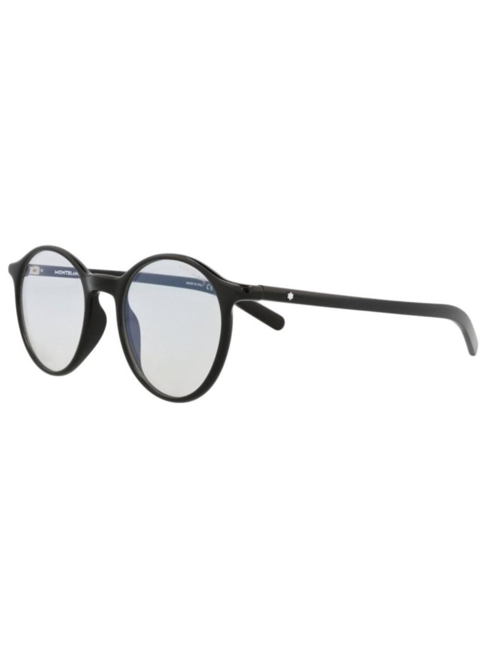 New Montblanc Mens Round/Oval Black Black Transparent Fashion Designer Eyeglasse